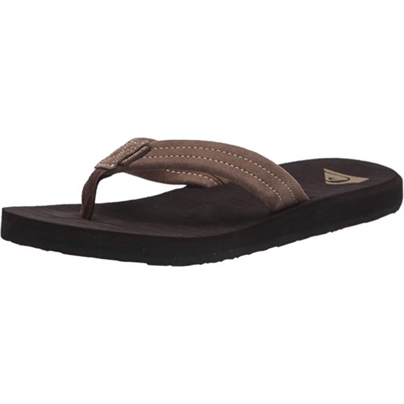 Quiksilver Men's Carver Suede Sandals Beach Flip Flops size 9 - Picture 2 of 7